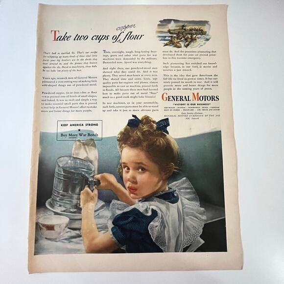 General Motors Symphony of the Air NBC Network 1940s WWII Era Ad SV28-3 - Picture 2 of 2